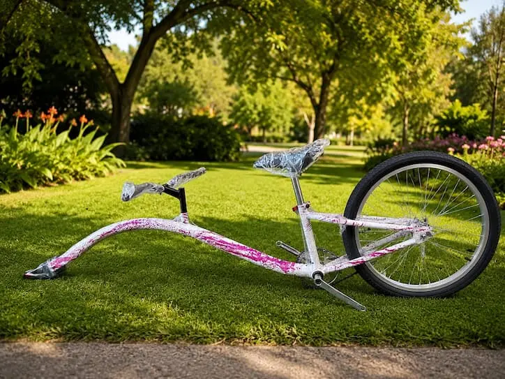 ROLLINK BIKE color Blanca con Chispas Fucsia